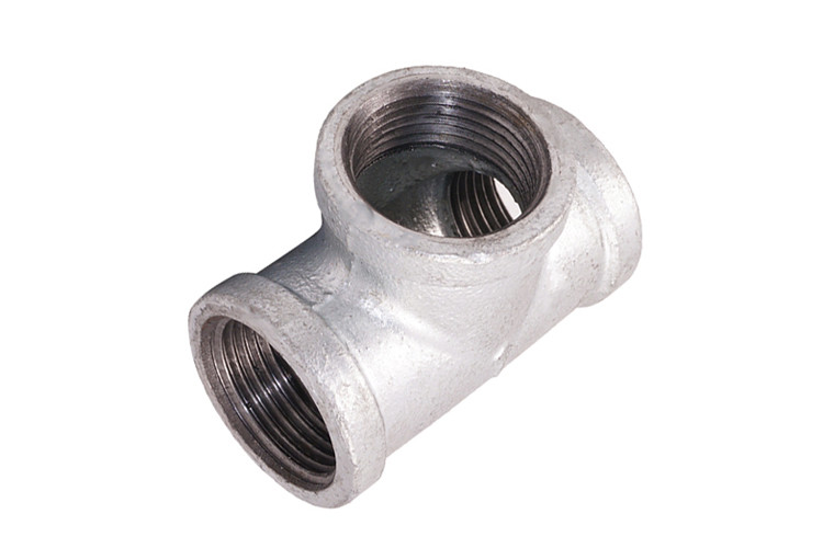 T galvanizado mergulhado quente do ferro maleável encaixes de tubulação ISO9001 de um Bsp de 4 polegadas